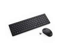 Dell Pro KM555 - Ensemble clavier et souris - silencieux - compact - sans fil - 2.4 GHz, Bluetooth - AZERTY - Français - noir - avec 3 years NBD Advance Exchange
