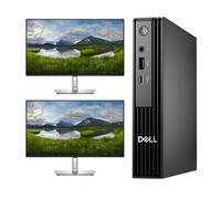 DELL Pro Micro QCM1250 I5-14500T 16GB 512SSD 20PN3 + 2x DELL 27 Monitor P2725H D