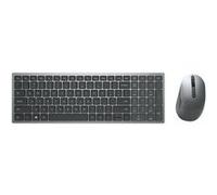 Dell Pro Plus Compact - Ensemble clavier et souris - sans fil - 2.4 GHz, Bluetooth 5.0 - QWERTY - Pan Nordic - gris titan
