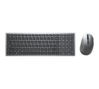 DELL KM7120W clavier Souris incluse Bureau RF sans fil + Bluetooth QWERTY US International Gris, Titane