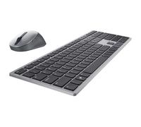 Dell Pro Plus Keyboard and Mouse KM7321W - Ensemble clavier et souris - sans fil - 2.4 GHz, Bluetooth 5.0 - QWERTY - Espagnol - gris titan - avec 3 years NBD Advance Exchange