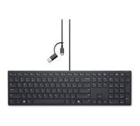 Pro Silent Wired Collaboration Keyboard KB525C - Clavier - USB, USB-C - QWERTY - Pan Nordic - noir - avec 3 years NBD Advance Exchange