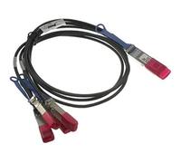 DELL QSFP28-4 x SFP28, 2 m câble de Fibre Optique 4X SFP28 Noir, Rouge