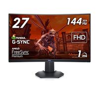 Dell S2721HGFA 27" Full HD (1920x1080) 1500R Écran PC Gaming Incurvé, 144Hz, VA, 1ms MPRT, AMD FreeSync Premium, Compatible NVIDIA G-SYNC, DisplayPort, 2x HDMI, Garantie 3 ans, Noir