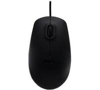 Dell - Souris - droitiers et gauchers - optique - 3 boutons - filaire - USB - noir mat Noir G