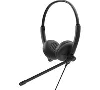 Dell Casque Filaire WH125 - USB-A Plug & Play, Design Supra-auriculaire avec Coussinets, Micro Perche Rotatif 270°, Commandes Volume et Mute Inline, câble 2.1m, Poids léger 125g - Noir