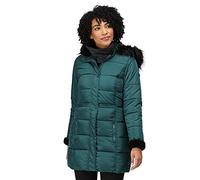 della Femme Parka Chaude Matelassée À Capuche avec Bordure en Fausse Fourrure