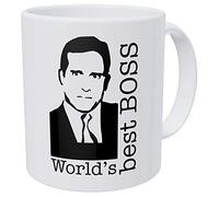 della Pace Tasse à café humoristique « World's Best Boss » avec inscription « The Office Michael Scott » 325 ml