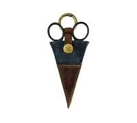 Della Q - Della Q Bleu (10x6cm) Compactes Ciseaux Poche avec En Forme de V Titulaire - 1 Pièce