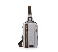 Della Q Messenger Bag, Cuir, Grey, Taille unique