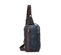 Della Q Mini Messenger Bag, Cuir, Blue, Taille unique