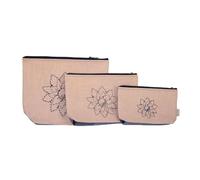 Della Q Pochettette Ensemble, Rougir, Taille S-M-L, Set de 3 Pièces