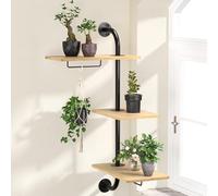 DELLAN Étagère rotative pour Plantes à Suspendre pour fenêtre, Fixation Murale d'intérieur (3 Niveaux)