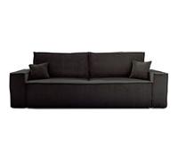 Dellia - canapé 3 places convertible - avec coffre - en velours côtelé - style contemporain - Gris Anthracite