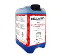Dellwing HD Nettoyeur à ultrasons 2,5 l, concentré de nettoyage neutre pour bijoux, pièces de monnaie, doré, fabriqué en Allemagne