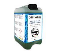 Dellwing Pre Clean Snow Foam Coco 5 l, pré nettoyant voiture concentré pH neutre, mousse active pour prélavage et entretien extérieur, fabriqué en Allemagne