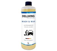 Dellwing Shampoing auto concentré Wash & Wax 1 l, | avec cire de carnauba pour lavage, brillance, protection et entretien extérieur du véhicule, fabriqué en Allemagne