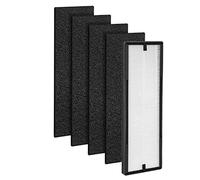 Dellx 1 filtre NEA-F1 True HEPA Replace + 4 filtres à charbon actif NEA-C1, pour NEA120 & WiFi CAF-W36USW