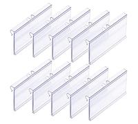 Dellx 70PC 8X4.2cm Clear Plastic Label Holders for Wire Shelf Retail Price Label Basket Étiquettes Clip sur Étiquettes pour Boîtes de Rangement