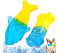 dellyy 2Pcs Jouets Rafraîchissants Mâcher pour Chien, Ensemble de Mâcher, Jouets Congelés pour Chien, pour Nettoyer Dents, Rafraîchir Chiens, pour Chiens de Petite et Moyenne Taille