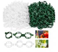 dellyy 300 Clips de Fixation pour Tomates Chili Raisin Plants de Vignes (Weißgrün)