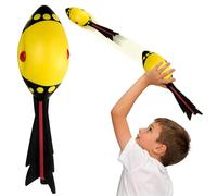 dellyy Javelot Rocket Jouet en Mousse Souple, Javelot Vortex, Fusée Vortex Sifflante Amusant pour Petits et Grands, Roquette Sifflante, Vortex Aero pour la Plage, la Piscine, la Pelouse (Jaune)