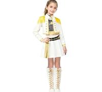dellyy Kpop Hunters Costume filles，costume de avec perruque Costume de chasseurs de démons，Costume de cosplay Koreanpop Demon pour enfant, fille, chasseur, chanteur pop (White suit, 120)