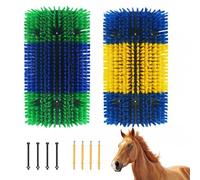 dellyy - Lot de 2 brosses à gratter pour chevaux - Brosse à gratter pour bétail - Brosse de vache magique - Brosse à racine - Brosse à cheval douce - Brosse de nettoyage pour les amateurs de chevaux