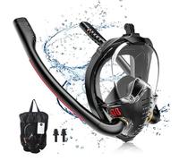 Dellyy Masqu de Plongée Anti-Leak Anti-Fog Masque Snorkeling Adulte et Enfants (Noir, S/M)