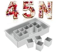 dellyy Moule Number Cake Grand Format, Moule Gâteau Chiffre Avec Insert, Moule Rectangulaire Pâtisserie, Facile à Nettoyer, Antiadhésif, Parfait pour Anniversaires et Fêtes Familiales