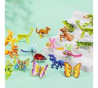 dellyy Puzzle 3D Enfant, 30 pièces Puzzle Animal Enfants, Puzzle de Dessin animé, Puzzle de Dessin animé 3D éducatif pour Enfants, Mini Puzzle Enfants, Jouets de Puzzle 3D (Insecte)