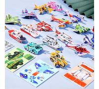 dellyy Puzzle 3D Enfant, 30 pièces Puzzle Animal Enfants, Puzzle de Dessin animé, Puzzle de Dessin animé 3D éducatif pour Enfants, Mini Puzzle Enfants, Jouets de Puzzle 3D (Avion)