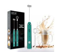 Delm Mousseur à lait électrique USB Accessoire en acier inoxydable (green)…