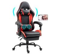 Delman chaise de bureau Gaming chaise de massage Gaming chaise ergonomique avec repose-pieds repose-tête Gaming Chair fauteuil pivotant 02-0042 rouge