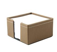 DELMON VARONE - Boîte à notes en cuir de pomme - Boîte à rangement recy vec 500 feuilles de papier - Bloc-notes pour le bureau et les bureaux - Paper Box pour noter les pensées et les idées