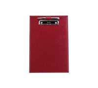 DELMON VARONE - Porte-blocs personnalisable A4 en cuir Cambridge Top Grain (rouge) - Porte-documents organisateur avec porte-stylo et clip pour documents - Dossier de conférence classique