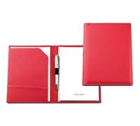 DELMON VARONE - Porte-Documents A5 en cuir de pomme personnalisable - Conférencier portfolio écologique recy vec bloc-notes, boucle à stylo et poches de rangement - Organisateur documents élégant