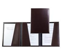 DELMON VARONE - Porte-documents avec 3 compartiments personnalisable DIN A4 en cuir - Organisateur Dossier pour les documents, contrats, certificats et actes - Classeur pour le rangement des documents