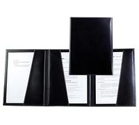 DELMON VARONE - Porte-documents avec 3 compartiments personnalisable DIN A4 en cuir - Organisateur Dossier pour les documents, contrats, certificats et actes - Classeur pour le rangement des documents
