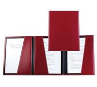 DELMON VARONE - Porte-documents avec 3 compartiments personnalisable DIN A4 en cuir - Organisateur Dossier pour les documents, contrats, certificats et actes - Classeur pour le rangement des documents