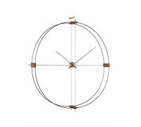 Delmori horloge murale nomon Noir/Noyer - 8436573810654