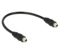 DeLOCK 0.25m, 2x3.5mm câble audio 0,25 m 3,5mm Noir