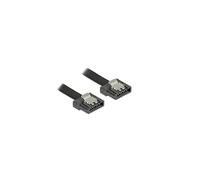 DeLOCK 0.2m 2xSATAIII câble SATA 0,2 m Noir - Câbles SATA (0,2 m, SATA III, Male connector / Male connector, Noir, Droit, Droit)