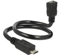 DeLOCK 0.35m, 2xUSB2.0 Micro-B câble USB 0,35 m USB 2.0 Micro-USB B Noir