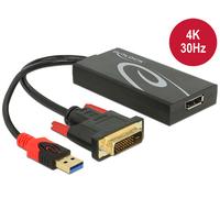 0.3m, dvi 24+1 + usb-a displayport 20p 0.3m dvi-d + usb hdmi noir (62596)