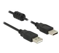 DeLOCK 0.5m, 2xUSB 2.0-A câble USB 0,5 m USB 2.0 USB A Noir