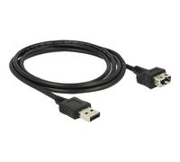 DeLOCK 0.5m 2xUSB2.0-A câble USB 0,5 m USB A Noir - Câbles USB (0,5 m, USB A, USB A, 2.0, Male connector / Female connector, Noir)