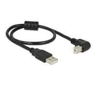 DeLOCK 0.5m, USB 2.0-A/USB 2.0-B câble USB 0,5 m USB A USB B Noir