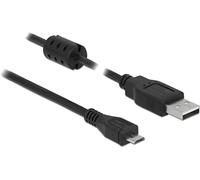DeLOCK 0.5m, USB 2.0-A/USB 2.0 Micro-B câble USB 0,5 m USB A Micro-USB B Noir - Câbles USB (USB 2.0-A/USB 2.0 Micro-B, 0,5 m, USB A, Micro-USB B, 2.0, Male connector / Male connector, Noir)
