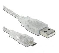 DeLOCK 0.5m, USB2.0-A/USB2.0 Micro-B câble USB 0,5 m USB A Micro-USB B Transparent